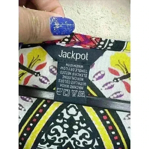Jackpot Unisex Cotton Dashiki Hippie Boho Tribal Dolman Colorful Loose OS AC1 - Picture 3 of 6